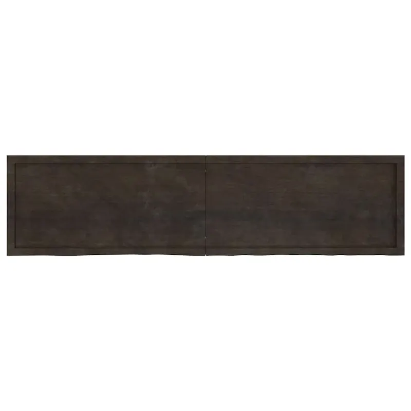 Vonios stalviršis, tamsiai rudas, 200x50x(2-4) cm, mediena