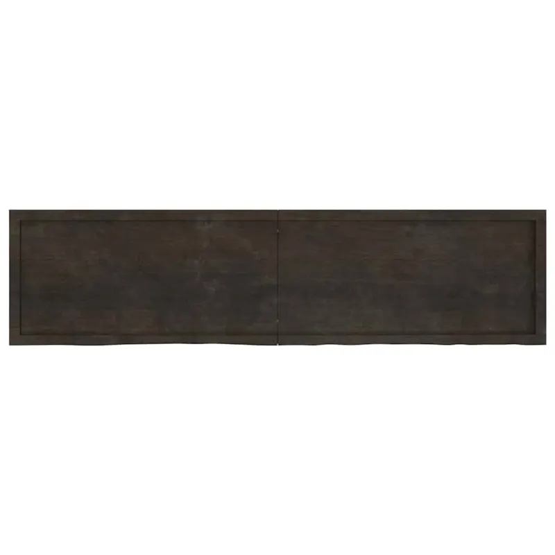 Vonios stalviršis, tamsiai rudas, 200x50x(2-6)cm, mediena