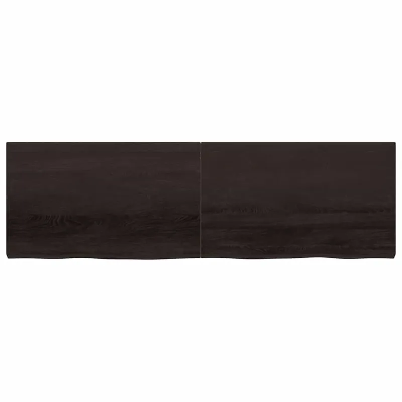 Vonios stalviršis, tamsiai rudas, 200x60x(2-6)cm, mediena