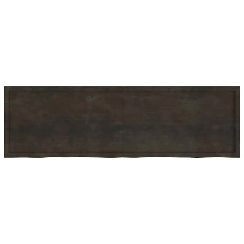 Vonios stalviršis, tamsiai rudas, 200x60x(2-6)cm, mediena