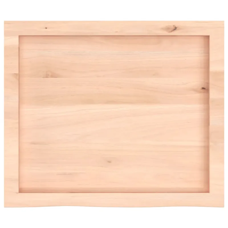 Stalviršis, 60x50x(2–6)cm, neapdorotas ąžuolo medienos masyvas