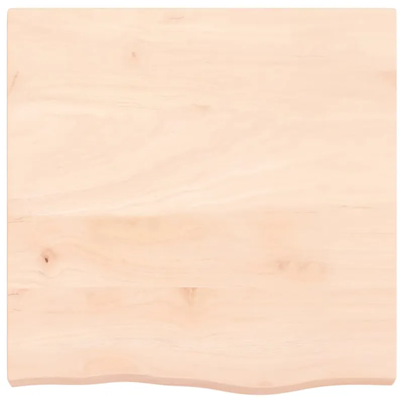 Stalviršis, 60x60x(2–6)cm, neapdorotas ąžuolo medienos masyvas