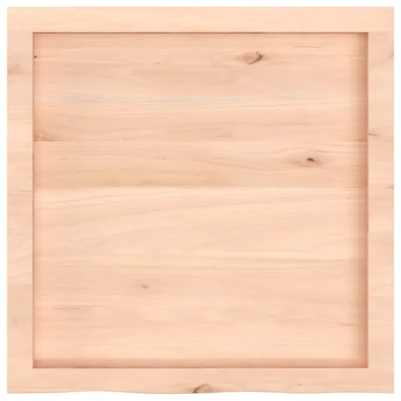 Stalviršis, 60x60x(2–6)cm, neapdorotas ąžuolo medienos masyvas