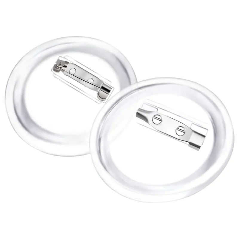 Ženkliukų rinkinys su smeigtukais, 100vnt., akrilas, 37mm