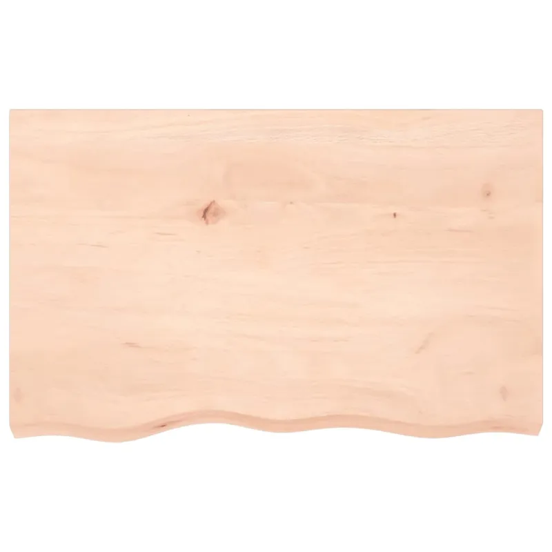 Stalviršis, 80x50x(2–6)cm, neapdorotas ąžuolo medienos masyvas