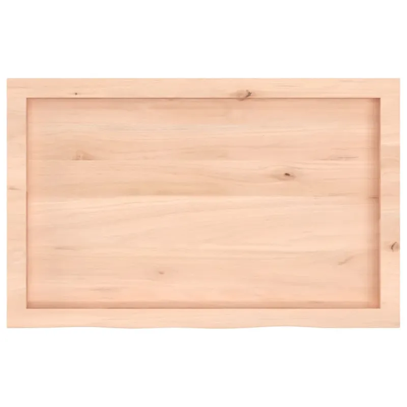 Stalviršis, 80x50x(2–6)cm, neapdorotas ąžuolo medienos masyvas