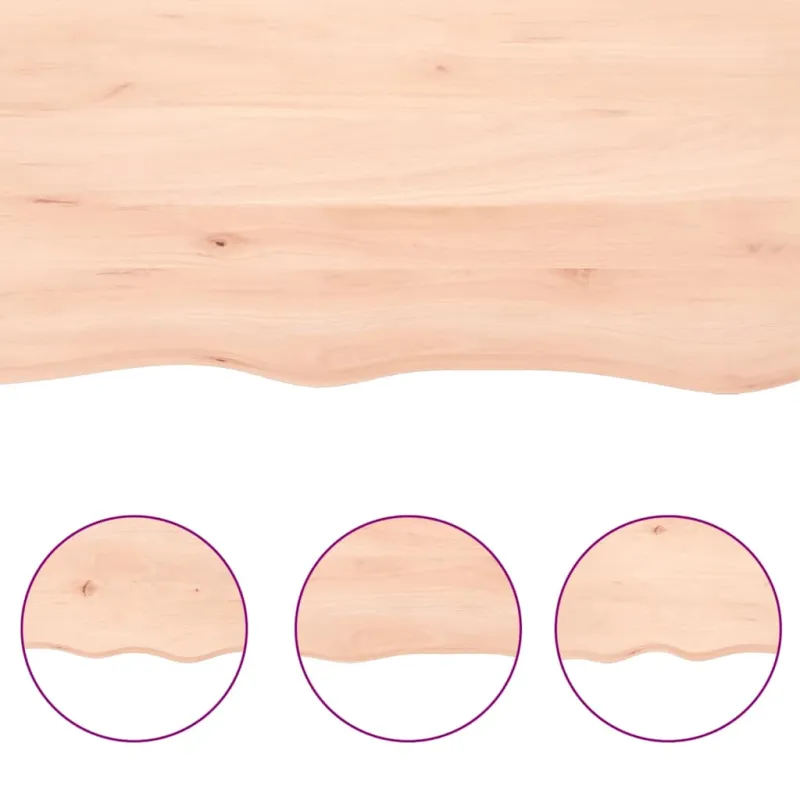 Stalviršis, 100x50x(2-4)cm, neapdorotas ąžuolo medienos masyvas