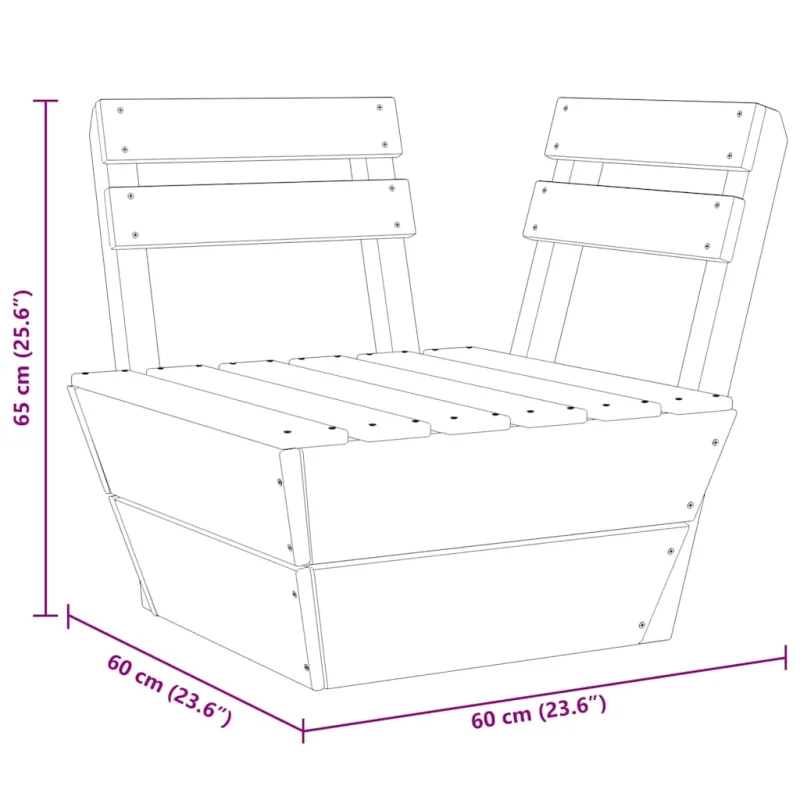 Modulinė kampinė sofa iš palečių, impregnuota eglės mediena
