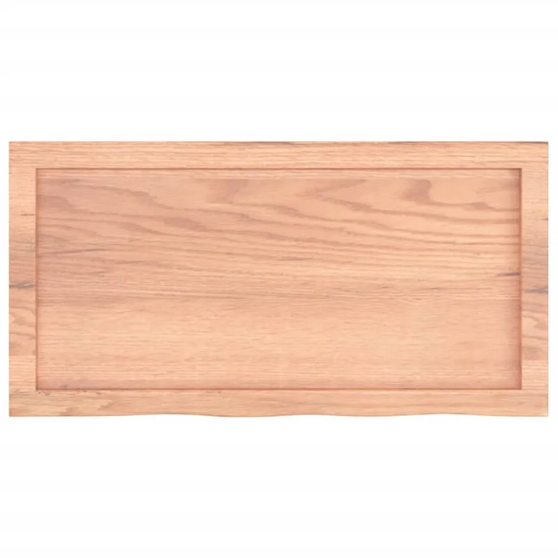 Stalviršis, šviesiai rudas, 80x40x(2-6) cm, medienos masyvas
