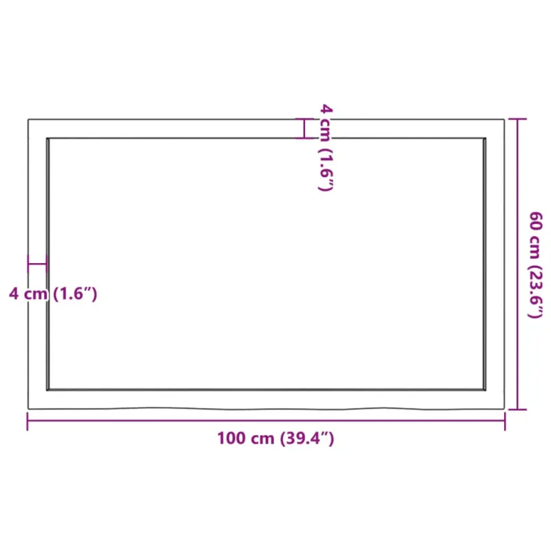 Stalviršis, šviesiai rudas, 100x60x(2-4) cm, medienos masyvas