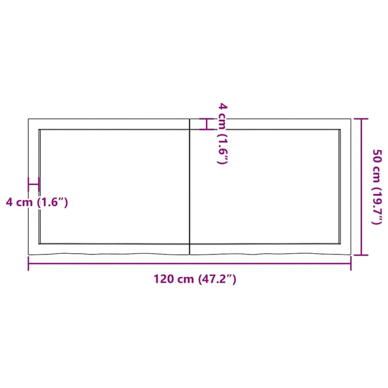 Stalviršis, šviesiai rudas, 120x50x(2-4) cm, medienos masyvas