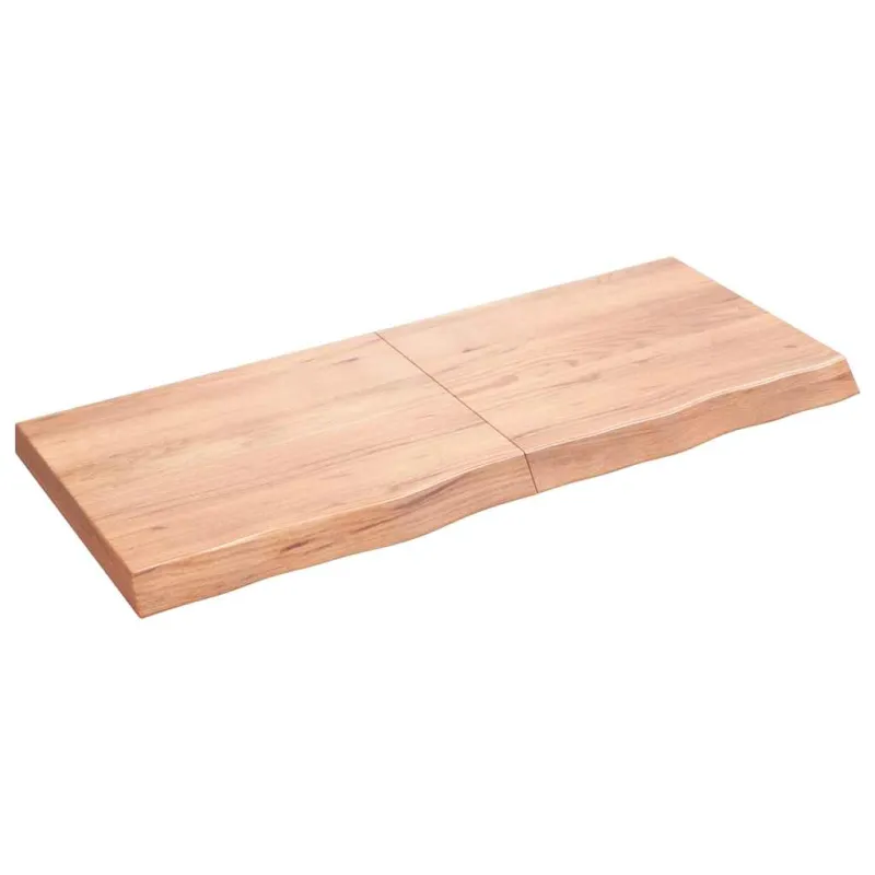 Stalviršis, šviesiai rudas, 120x50x(2-6) cm, medienos masyvas