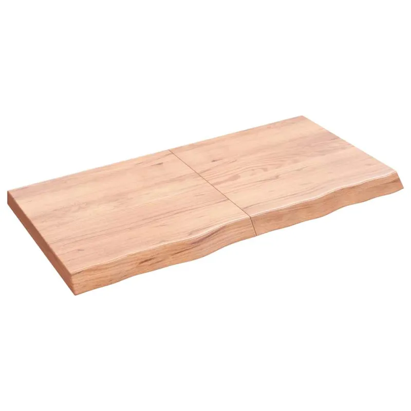 Stalviršis, šviesiai rudas, 120x60x(2-6) cm, medienos masyvas