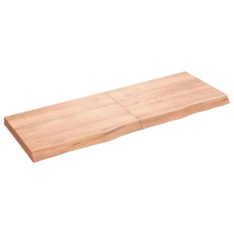 Stalviršis, šviesiai rudas, 140x50x(2-6) cm, medienos masyvas