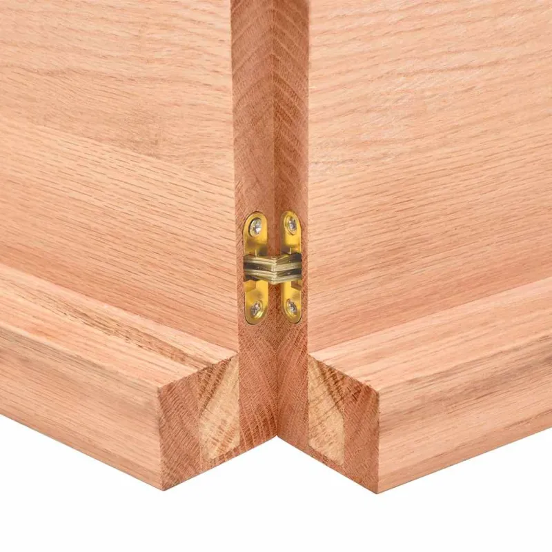 Stalviršis, šviesiai rudas, 140x50x(2-6) cm, medienos masyvas