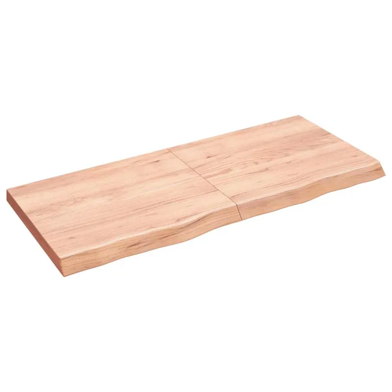 Stalviršis, šviesiai rudas, 140x60x(2-6) cm, medienos masyvas