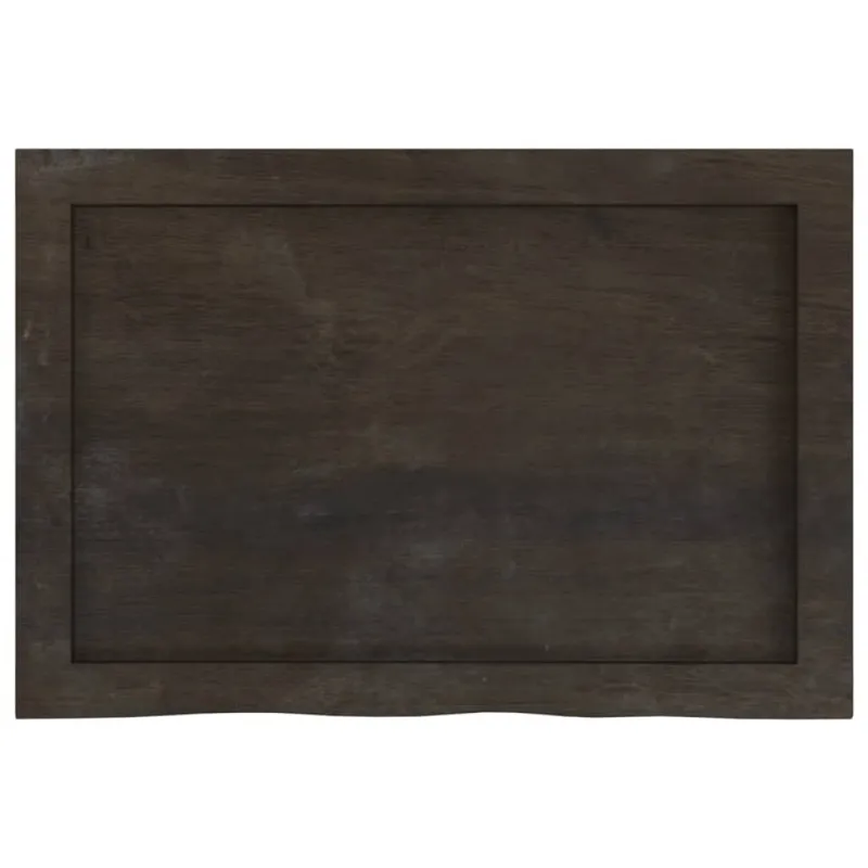Stalviršis, tamsiai rudas, 60x40x(2–6)cm, ąžuolo masyvas