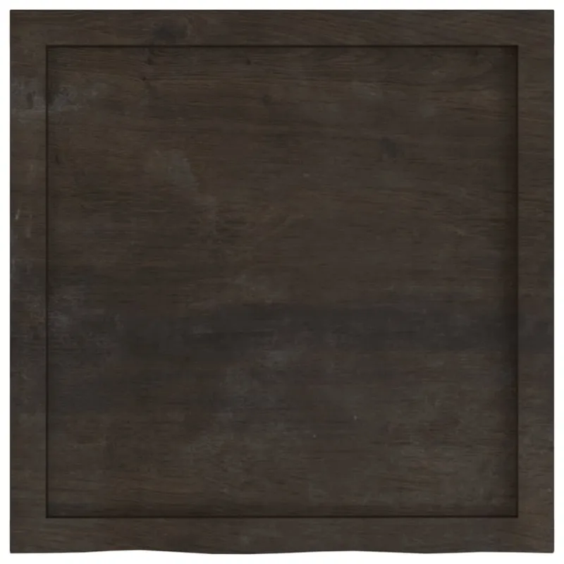 Stalviršis, tamsiai rudas, 60x60x(2-6) cm, ąžuolo masyvas