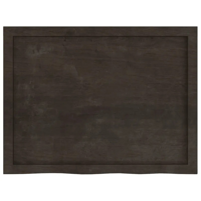 Stalviršis, tamsiai rudas, 80x60x(2-4) cm, ąžuolo masyvas