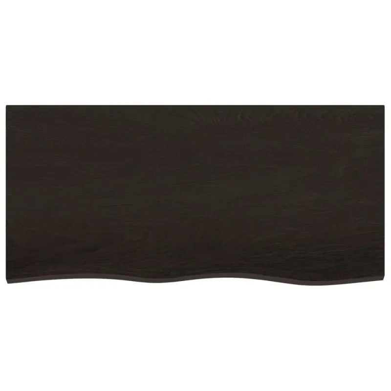 Stalviršis, tamsiai rudas, 100x50x(2-4) cm, ąžuolo masyvas