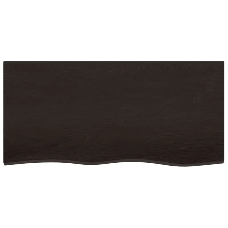 Stalviršis, tamsiai rudas, 100x50x(2-6) cm, ąžuolo masyvas