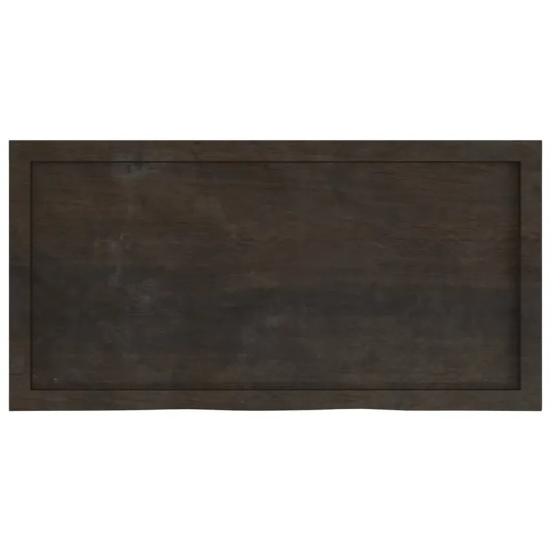Stalviršis, tamsiai rudas, 100x50x(2-6) cm, ąžuolo masyvas