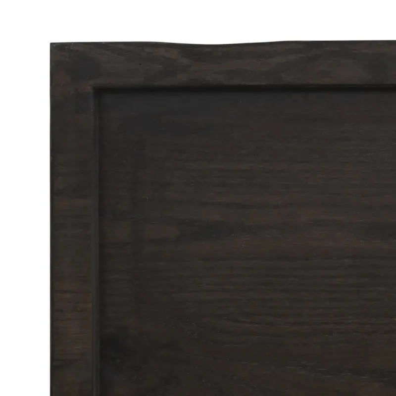 Stalviršis, tamsiai rudas, 100x50x(2-6) cm, ąžuolo masyvas