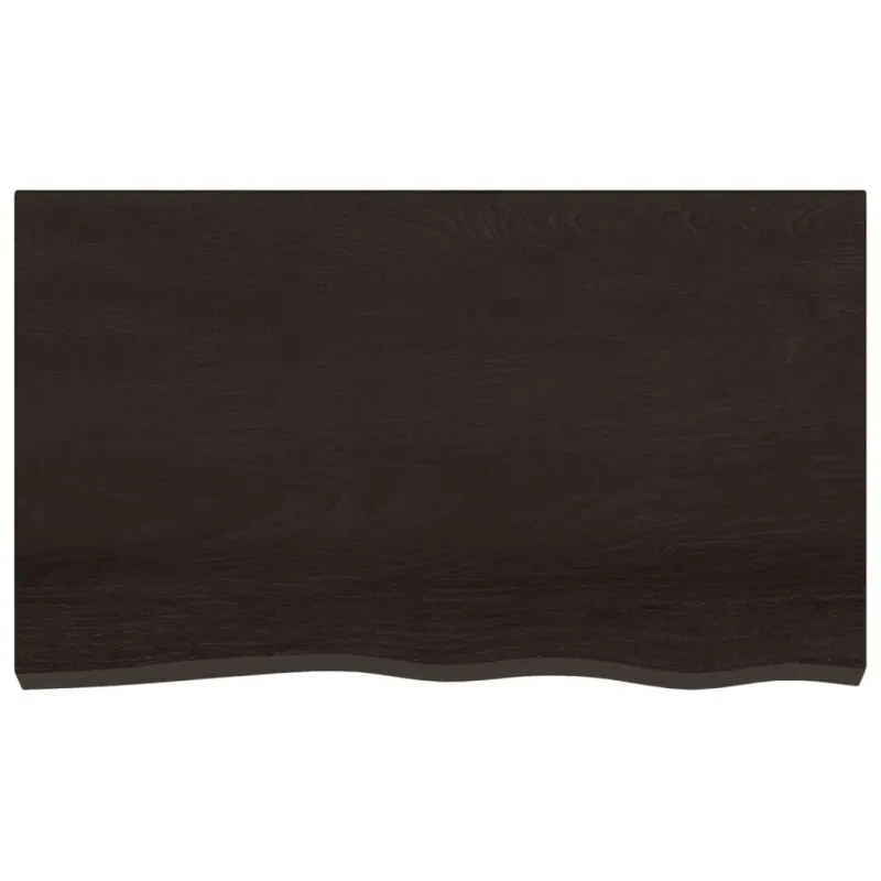 Stalviršis, tamsiai rudas, 100x60x(2-4) cm, ąžuolo masyvas
