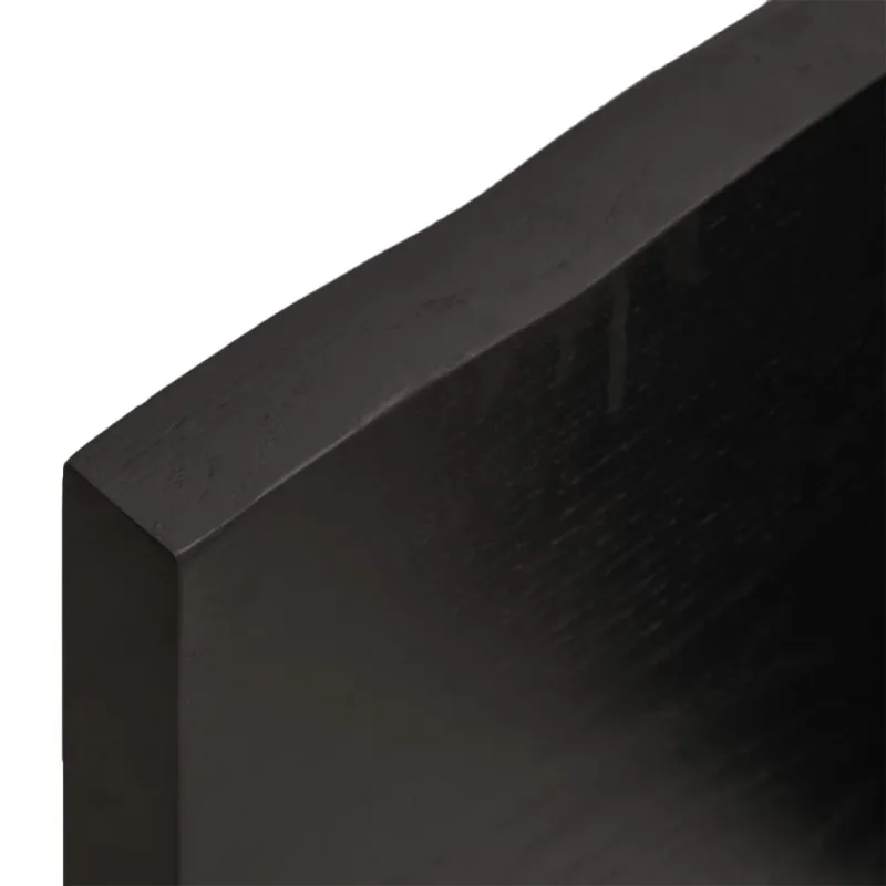Stalviršis, tamsiai rudas, 100x60x(2-4) cm, ąžuolo masyvas