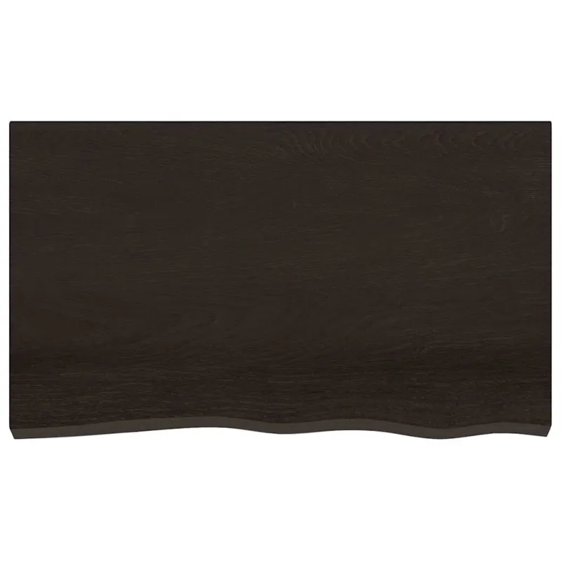 Stalviršis, tamsiai rudas, 100x60x(2-6) cm, ąžuolo masyvas