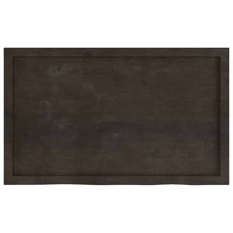 Stalviršis, tamsiai rudas, 100x60x(2-6) cm, ąžuolo masyvas