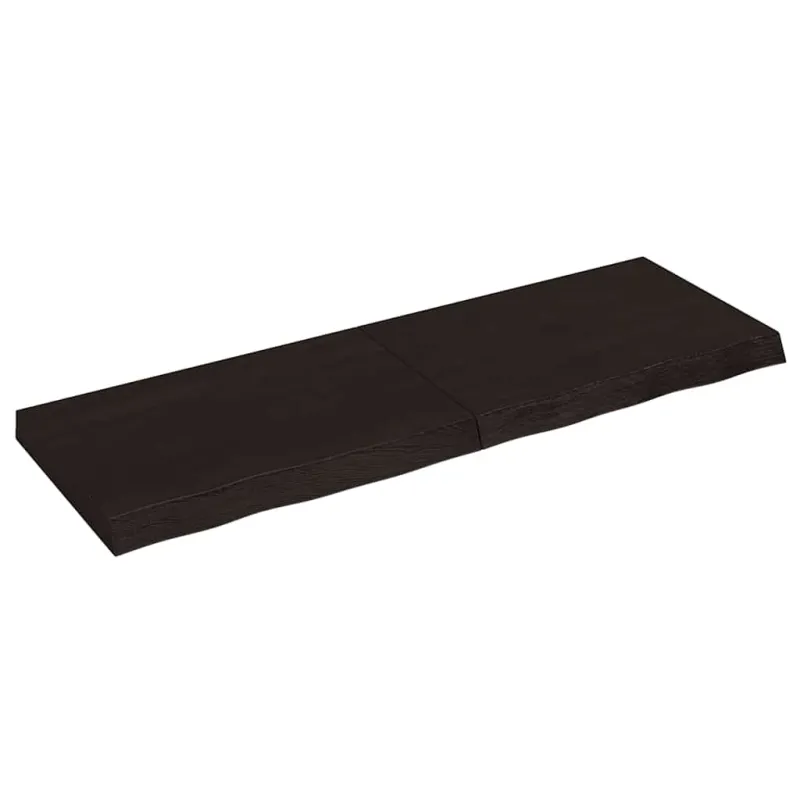 Stalviršis, tamsiai rudas, 120x40x(2-6) cm, ąžuolo masyvas