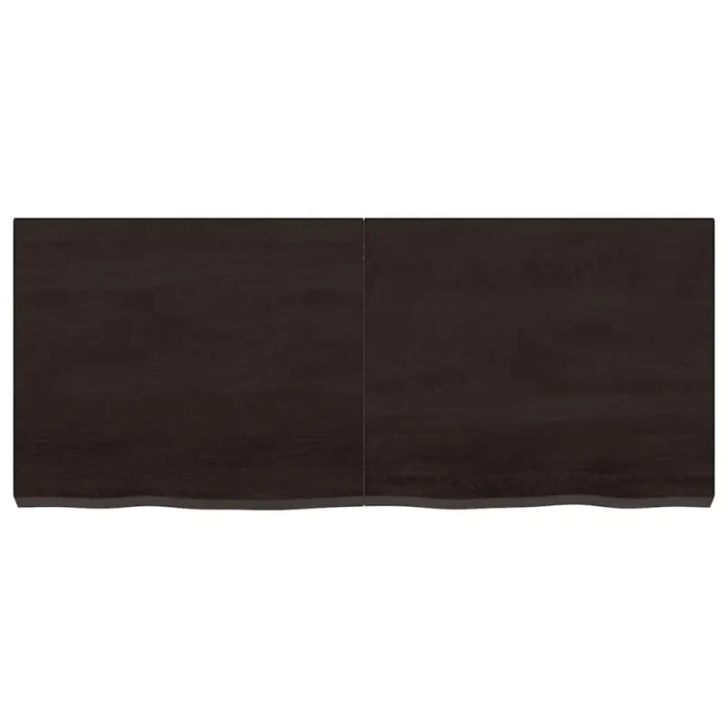 Stalviršis, tamsiai rudas, 120x50x(2-6) cm, ąžuolo masyvas