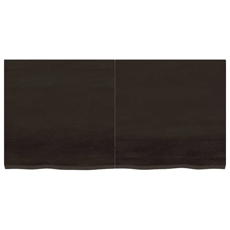 Stalviršis, tamsiai rudas, 120x60x(2-4) cm, ąžuolo masyvas