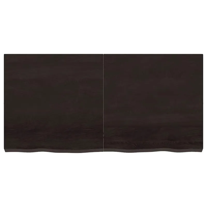 Stalviršis, tamsiai rudas, 120x60x(2-6) cm, ąžuolo masyvas