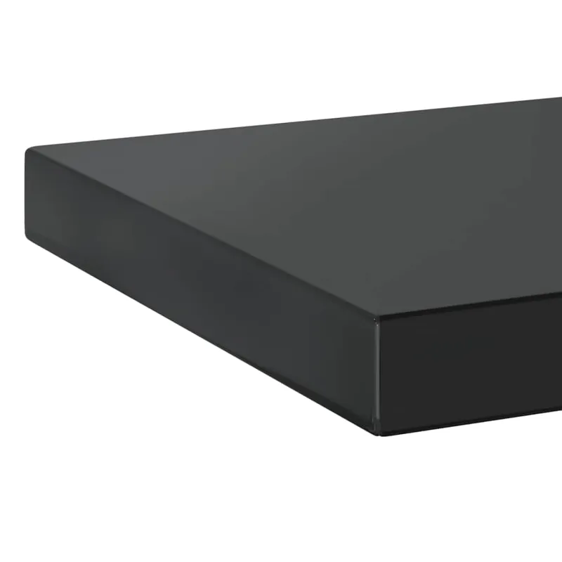 Sieninės lentynos, 2vnt., juodos, 50x23,5cm, plienas