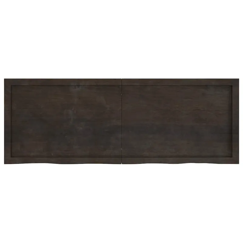 Stalviršis, tamsiai rudas, 140x50x(2-6) cm, ąžuolo masyvas