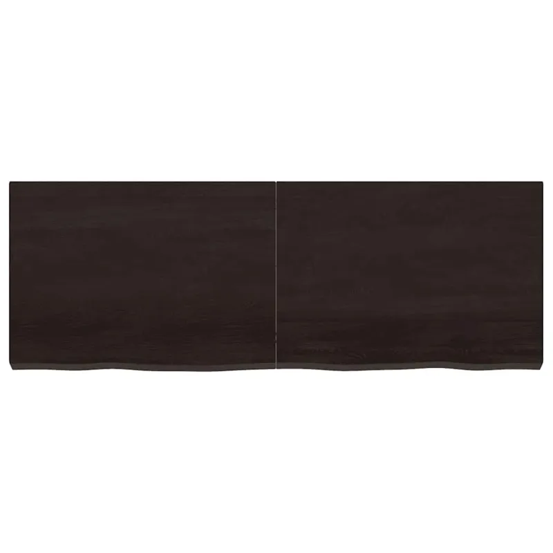 Stalviršis, tamsiai rudas, 140x50x(2-6) cm, ąžuolo masyvas