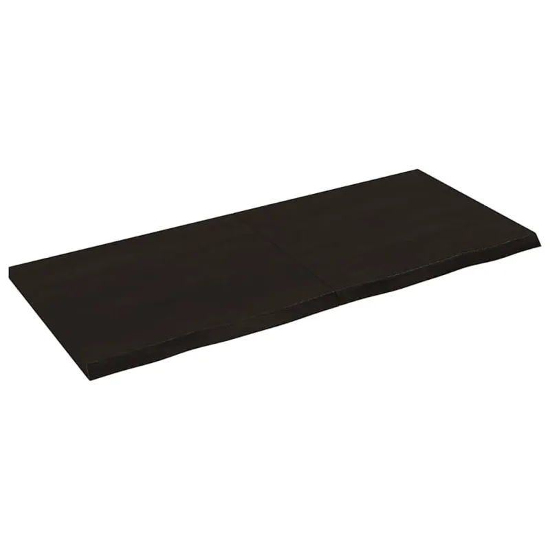 Stalviršis, tamsiai rudas, 140x60x(2-4) cm, ąžuolo masyvas