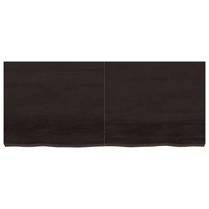 Stalviršis, tamsiai rudas, 140x60x(2-6) cm, ąžuolo masyvas