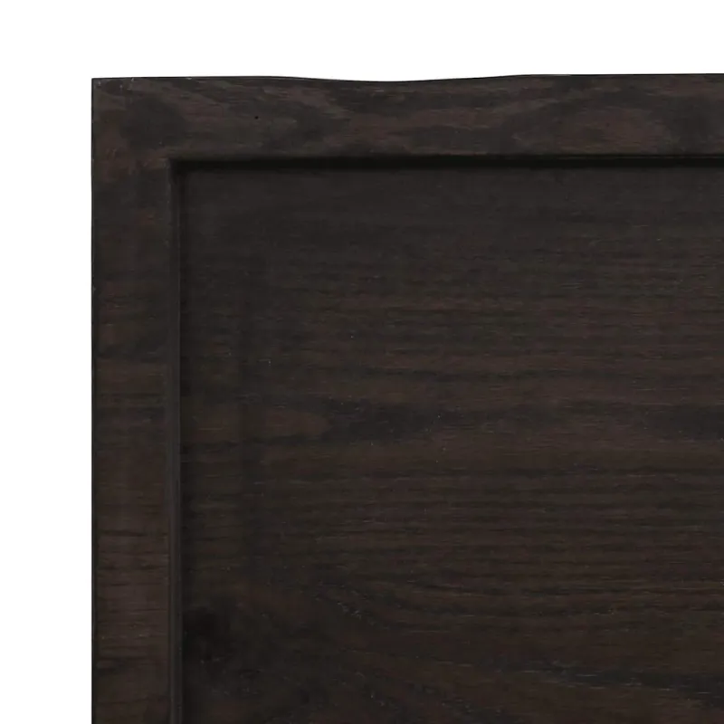 Stalviršis, tamsiai rudas, 140x60x(2-6) cm, ąžuolo masyvas