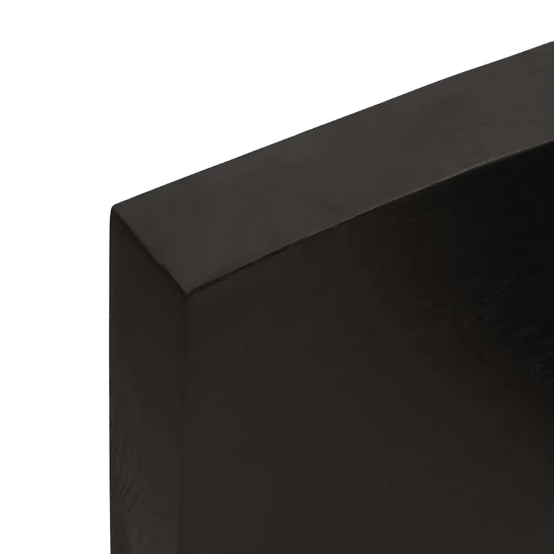 Stalviršis, tamsiai rudas, 140x60x(2-6) cm, ąžuolo masyvas