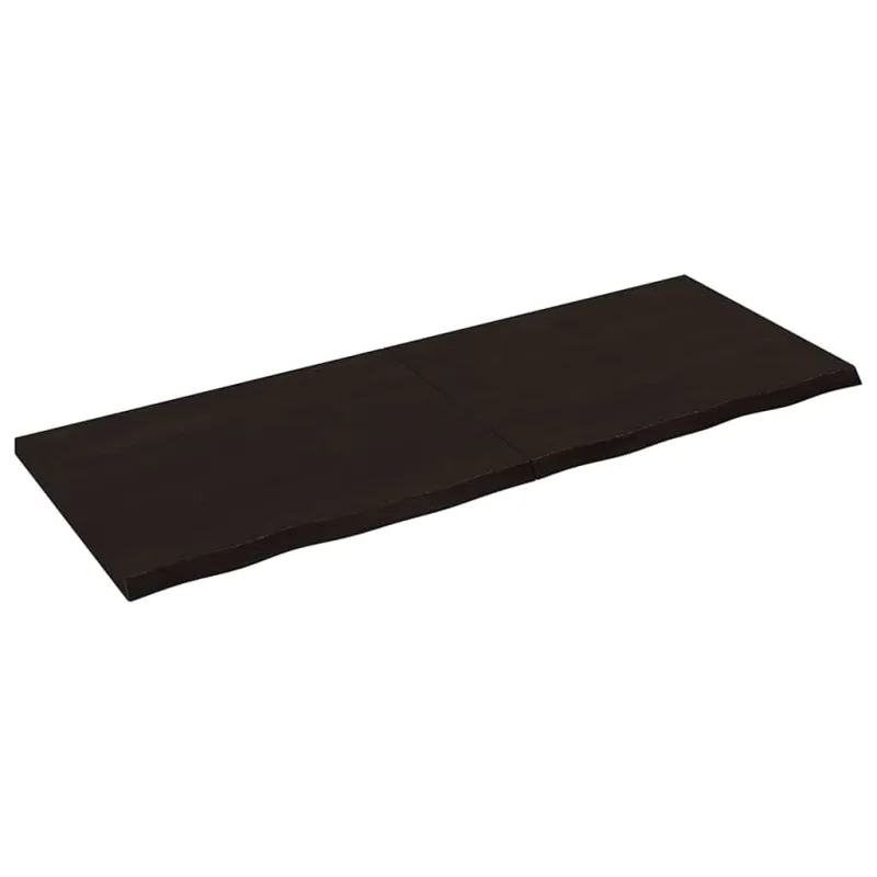 Stalviršis, tamsiai rudas, 160x60x(2-4) cm, ąžuolo masyvas