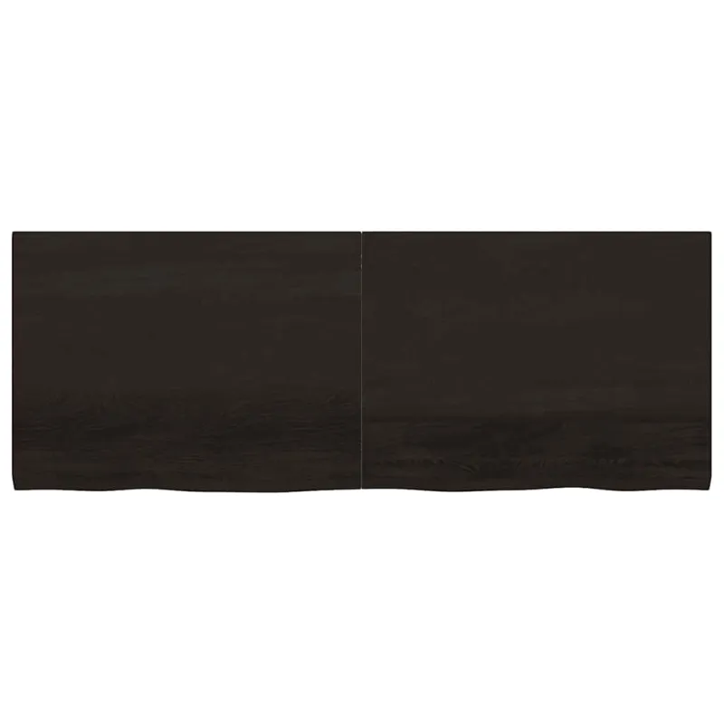 Stalviršis, tamsiai rudas, 160x60x(2-4) cm, ąžuolo masyvas
