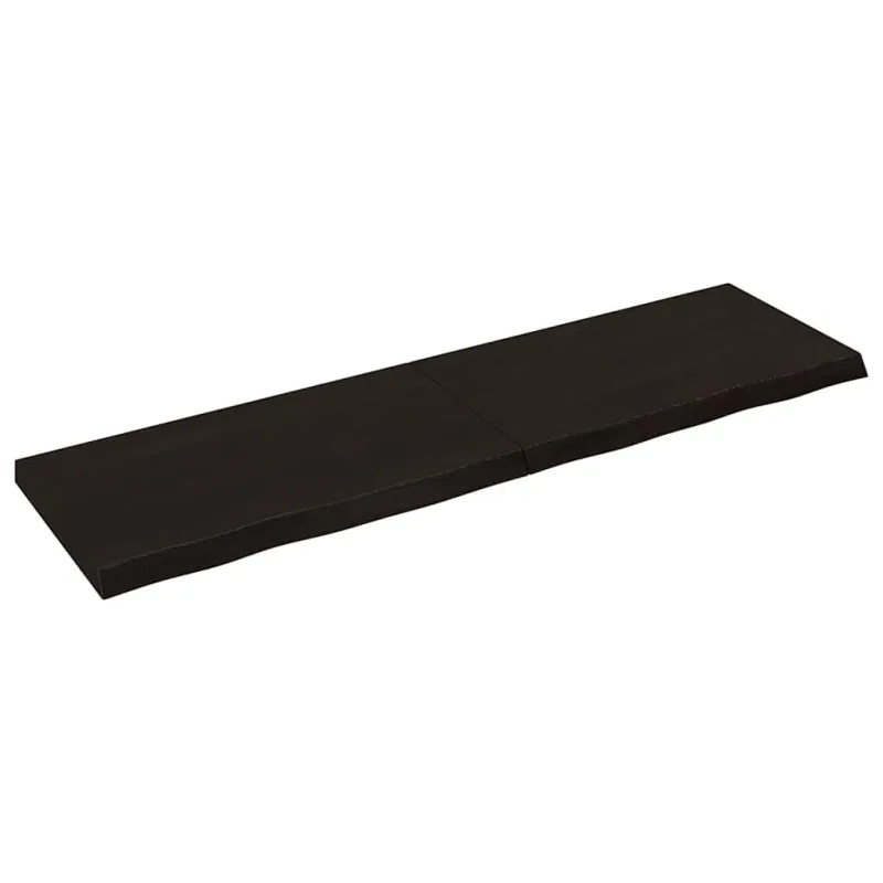 Stalviršis, tamsiai rudas, 180x50x(2-6) cm, ąžuolo masyvas