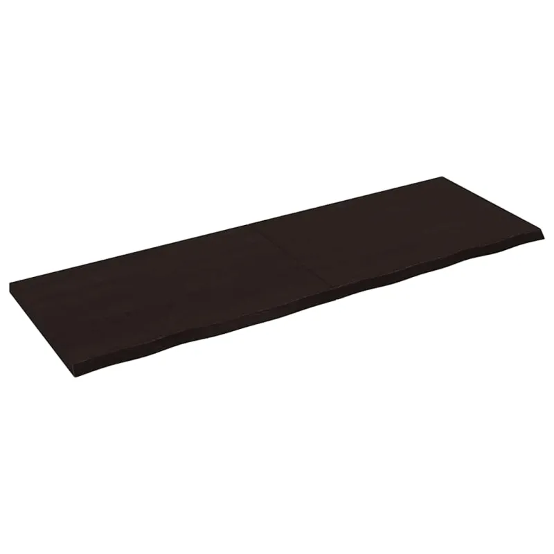 Stalviršis, tamsiai rudas, 180x60x(2-4) cm, ąžuolo masyvas