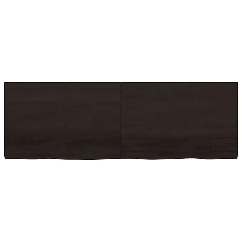 Stalviršis, tamsiai rudas, 180x60x(2-4) cm, ąžuolo masyvas