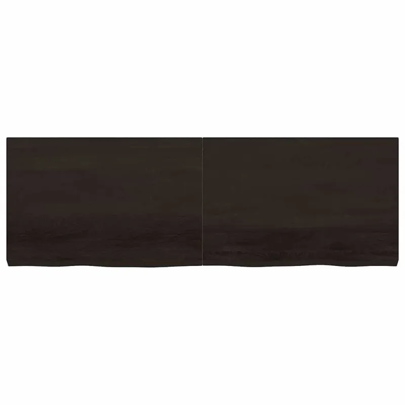Stalviršis, tamsiai rudas, 180x60x(2-6) cm, ąžuolo masyvas
