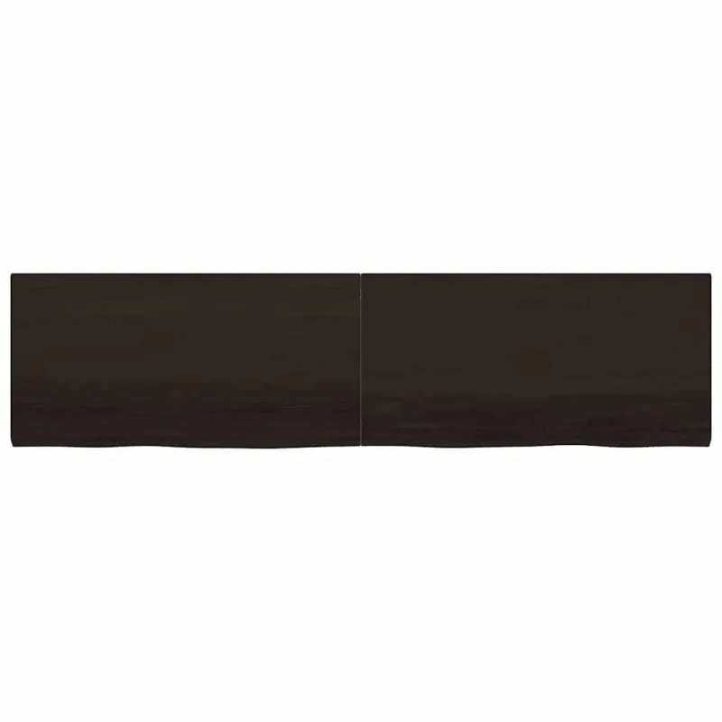 Stalviršis, tamsiai rudas, 200x50x(2-4) cm, ąžuolo masyvas