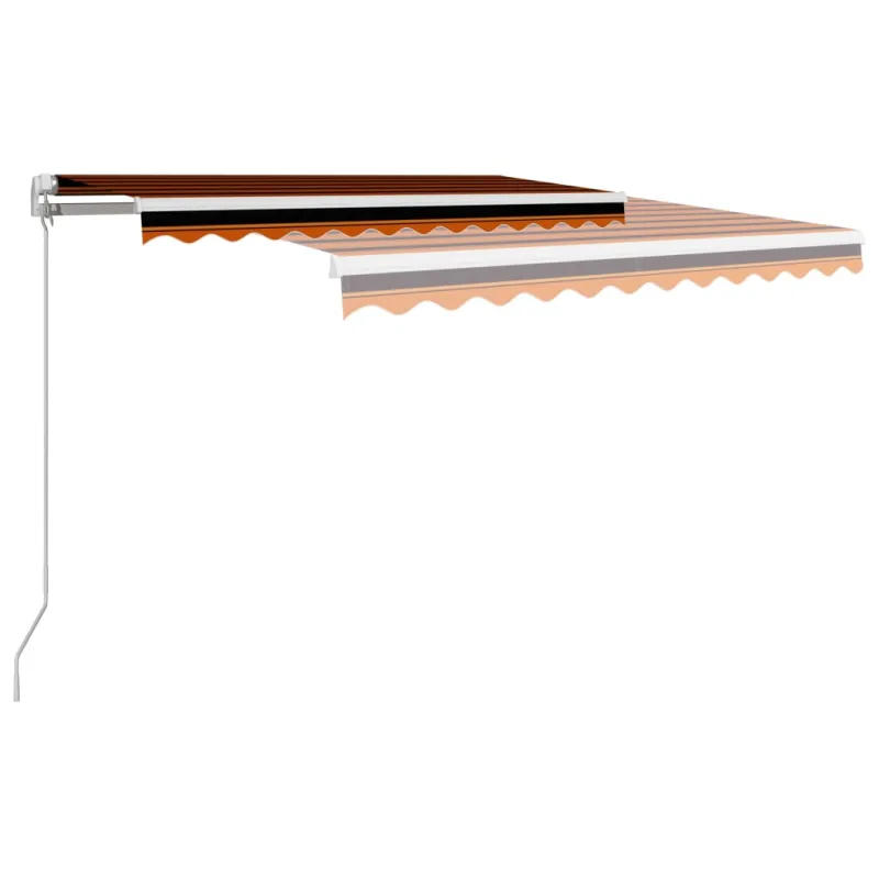 Rankiniu būdu ištraukiama markizė, oranžinė ir ruda, 350x250cm